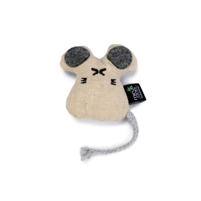 Afbeelding van Beeztees Minus One Muis Coda Kattenspeelgoed Creme 9,5x9x2,5 cm