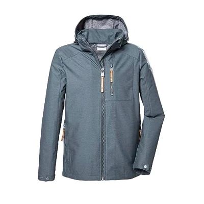 Afbeelding van G.I.G.A. DX Heren Softshelljack met afritsbare capuchon/outdoorjack GS 7 MN SFTSHLL JCKT, smoke blue, L, 41491 000