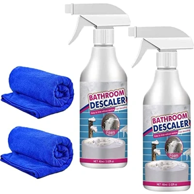 Afbeelding van Bathroom Descaler Spray, Jue Fish Descaler, Joe Stubborn Stains Cleaner Limescale Shower, for Toilet, Bath, Shower (2 Bottle)