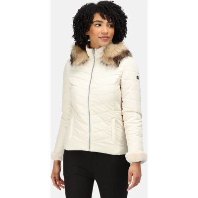 Afbeelding van De Regatta Winslow baffle jas dames geïsoleerd waterafstotend Room wit