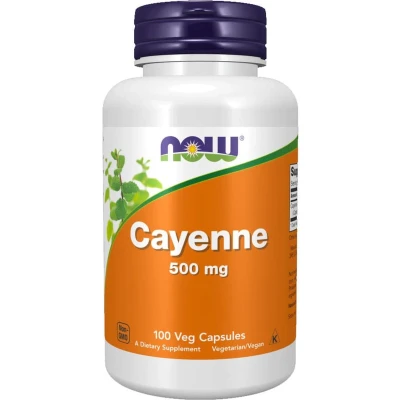 Afbeelding van Now Foods Cayenne 500mg 100v ules