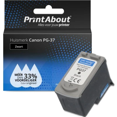 Afbeelding van Huismerk Canon PG 37 Inktcartridge Zwart