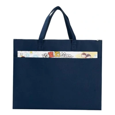 Afbeelding van Oaygat 2 stuks A3 kunst/kunstportfolio, draagtas voor kunstwerk, schilderen, waterdichte tekenbord, Blauw, Wallet Case