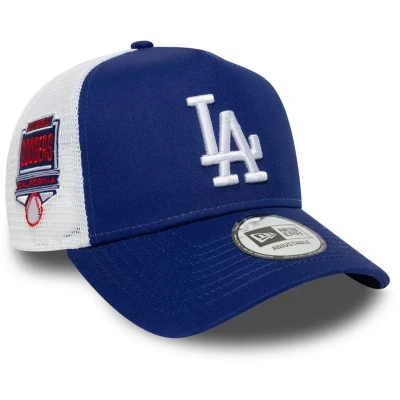 Afbeelding van New Era LA Dodgers MLB Side Patch Dark Blue 9FORTY A Frame Trucker Adjustable Cap