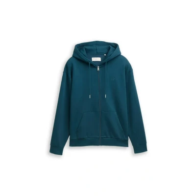 Afbeelding van Tom Tailor Denim Hoodie sweatjack met logoprint