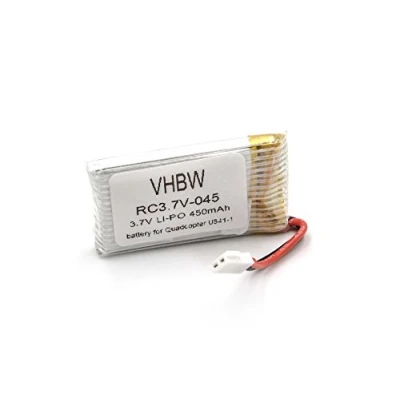Afbeelding van vhbw Li Ion batterij 450 mAh (3,7 V) voor Quadcopter U841 1, 16, U843