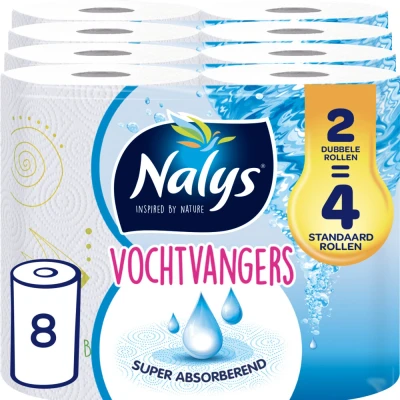 Afbeelding van 1+1 gratis: 4x Nalys Keukenpapier Vochtvangers 2 stuks