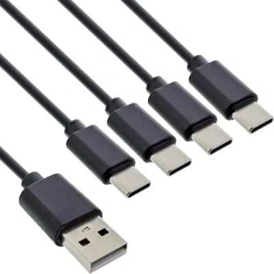 Afbeelding van InLine 35141 USB kabel 2.0 1 m A 4 x C Zwart