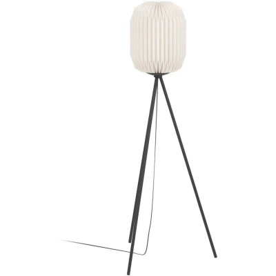 Afbeelding van EGLO Belgrave Vloerlamp E27 141,5 cm Zwart/Wit Papier