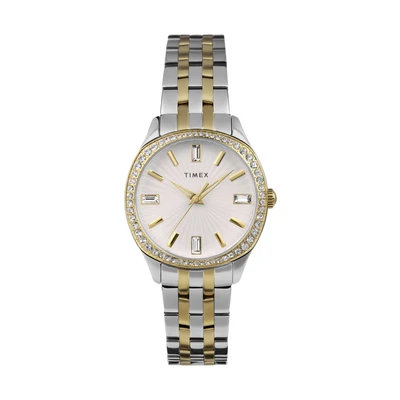 Afbeelding van Timex Ariana 36mm dameshorloge, Tweekleurig/Zilverkleurig/Tweekleurig/Chrono, Eén maat, 36 mm Horloge
