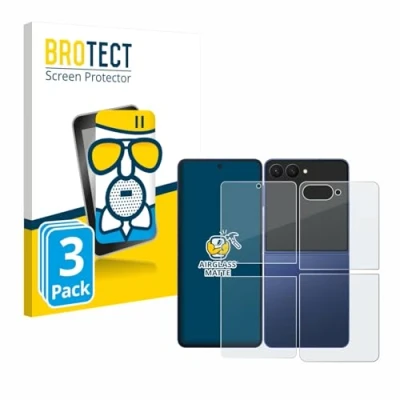 Afbeelding van BROTECT Screenprotector voor Samsung Galaxy Z Flip 7 (Voor+Achter) Folie Beschermfolie Beschermglas matte (3 Stuks)
