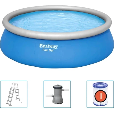 Afbeelding van Bestway Fast Set Zwembadset opblaasbaar rond 457x122 cm