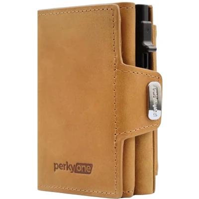 Afbeelding van Trifold Portemonnee Dapper Herenportemonnee met RFID bescherming Echt Leer