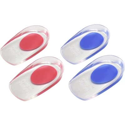Afbeelding van 3D Sioftgel Gelhak Inlegzolen I Hielspoor Zooltjes Hiel Cups Hielbeschermers Maat 35 41 Rood