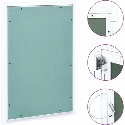Afbeelding van vidaXL Toegangspaneel met aluminium frame en gipsplaat 400x600 mm