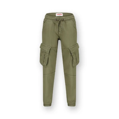 Afbeelding van Vingino tapered fit cargobroek Carlos armygroen