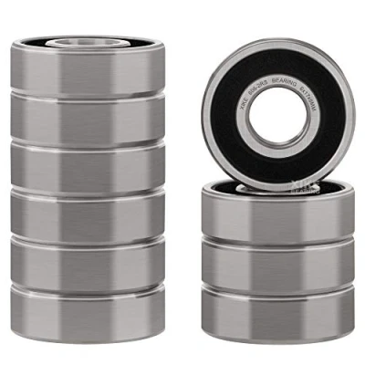 Afbeelding van XiKe 10 Stuks 606 2RS Afgedicht Kogellager 6x17x6mm, Chroomstaal/Voorgesmeerd/Rubberen afdichtingen, 606RS Miniatuur diepgroefkogellagers