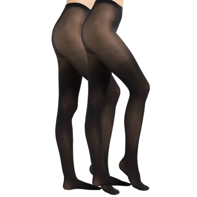 Afbeelding van Pieces Pcnewnikoline 2 PACK Panty black, Dames, Maat: M/L, Black
