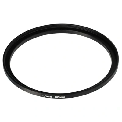 Afbeelding van vhbw Step Up ring adapter van 77 mm naar 82 voor cameralens filteradapter, metaal, zwart