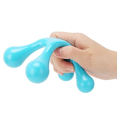 Afbeelding van Mini Handheld 4 punts Massager, Handmatig Triggerpunt Lacrosse Massager Full Body Massage Tool voor Taille Nek Voet Been Hoofd
