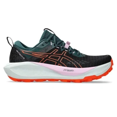 Afbeelding van Asics Geltrabuco 13 Trail hardloopschoenen, Dames, Maat: 40, Black/nova orange Textiel/ synthetisch