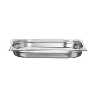Afbeelding van HENDI Gastronorm container, temperatuurbestendig van 40 tot 300C, geschikt voor ovens, bain marie en vriezers, chafing dishes, versterkte hoeken, 2L, GN 1/2, 325x265x(H)40mm, roestvast staal