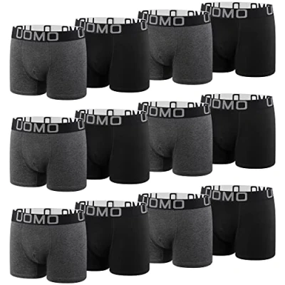 Afbeelding van L&amp;K set van 8 of 12 boxershorts voor heren, katoen, met voordeelverpakking, maten M 5XL, zwart, meerkleurig, comfortabele pasvorm, zonder kriebelende etiketten, 1119, 1119 g, stuks, XXL