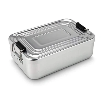 Afbeelding van Rominox lunchbox, aluminium (gepolijst), glanzend zilver, 17,3 x 11,9 5,6 cm