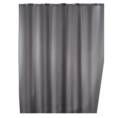 Afbeelding van Wenko anti schimmel douchegordijn 180x200cm polyester uni grijs inclusief ringen