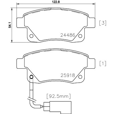 Afbeelding van Remblokkenset, schijfrem HELLA PAGID 8DB 355 012 781