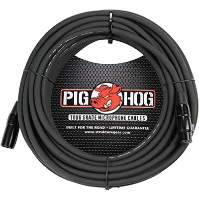 Afbeelding van Pig Hog PHM3 krachtige microfoonkabel, 8 mm, 0,9 m, 50 ft, zwart, 1