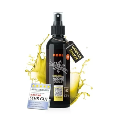 Afbeelding van ADBL Magic Mist (200ml) auto luchtverfrisser voor langdurige geur in het voertuig of thuis Vanilla Touch Warme vanillegeur een gezellige sfeer compacte geurspray autoparfum