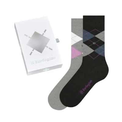 Afbeelding van Burlington Basic Gift Box cadeau geschenkset katoen multipack sokken dames veelkleurig Maat 36 41