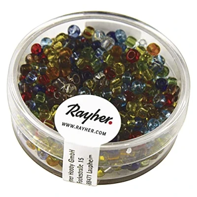 Afbeelding van Rayher 1405749 Rocailles, 2,6 mm ø, transparant, gemengd