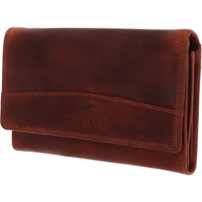Afbeelding van Mustang® Udine leren portemonnee cognac 16,5x3x10,5cm