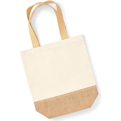 Afbeelding van Jute Base Canvas Shopper (Natuurlijk)