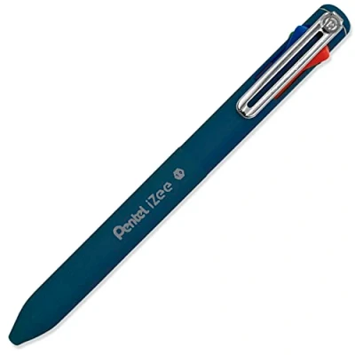 Afbeelding van Pentel 4 kleuren balpen Izee, klassieke 12 stuks