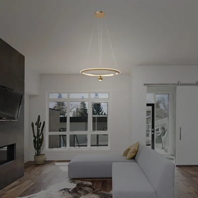 Afbeelding van V TAC VT 10126 Designer plafondlampen hanglampen IP20 Goud borstel 45 Watt 5500 Lumen 4000K