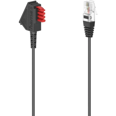 Afbeelding van Hama DSL Aansluitkabel [1x Telefoonstekker Duitsland (TAE F) 1x RJ45 stekker 8p2c] 3 m Zwart