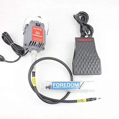 Afbeelding van Eleoption Pro Freesmotor om op te hangen (S R) met flexibele as voor het bewerken van sieraden en reparatie, 220 V, 230 W, 4 mm