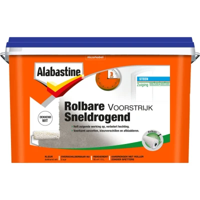 Afbeelding van Alabastine Rolbare Voorstrijk Sneldrogend Wit Voorstrijkmiddel