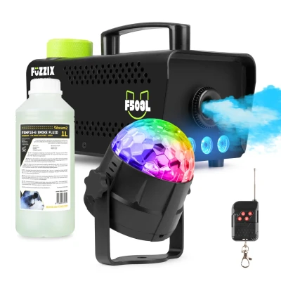 Afbeelding van Fuzzix Partyset met F503 rookmachine LED 1L rookvloeistof