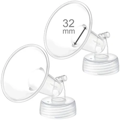 Afbeelding van 2x 32 mm Maymom brede hals pomponderdelen voor Spectra S1/S2 pompen; incl. halsflens; niet originele flens; vervanging Shield (32 twee flensen) (Spectra pomponderdelen)