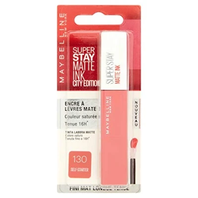 Afbeelding van Maybelline New York Lippenstift, mat, duurzaam, superstay matte inkt, kleur: Self Starter (130), 5 ml