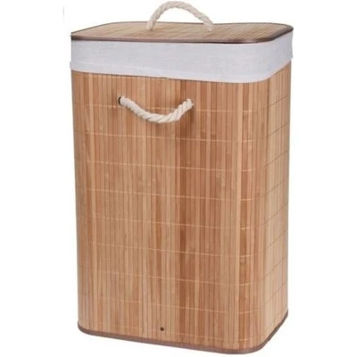 Afbeelding van Outlet Duiven Wasmand bamboe opvouwbaar naturel
