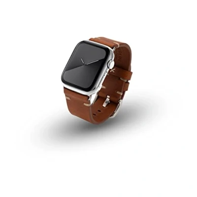 Afbeelding van JT Berlin Watchband Alex II Vintage Horlogeband 42 mm, 44 45 mm M Bruin, RVS Watch Series 1, 2, 3, 4,