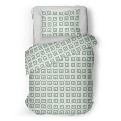 Afbeelding van Snoozing Caroline Dekbedovertrek Eenpersoons 140x200/220 cm Green