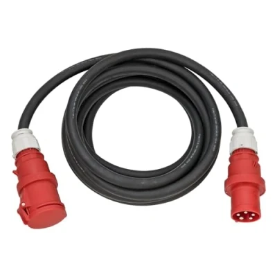 Afbeelding van Brennenstuhl CEE Verlengkabel IP44 (10m kabel, H07RN F 5G16,0, 400V/63A 5 polig met stekker en koppeling, voor buiten IP44, Made in Germany) zwart