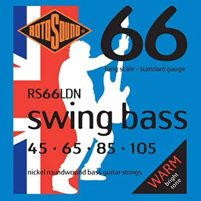Afbeelding van Rotosound bas snaren RS66LDN 45 105 Swing 66, nikkel Snarenset voor 4 string basgitaar
