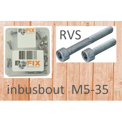 Afbeelding van Bofix Inbusbout M5x35 RVS (25 stuks)